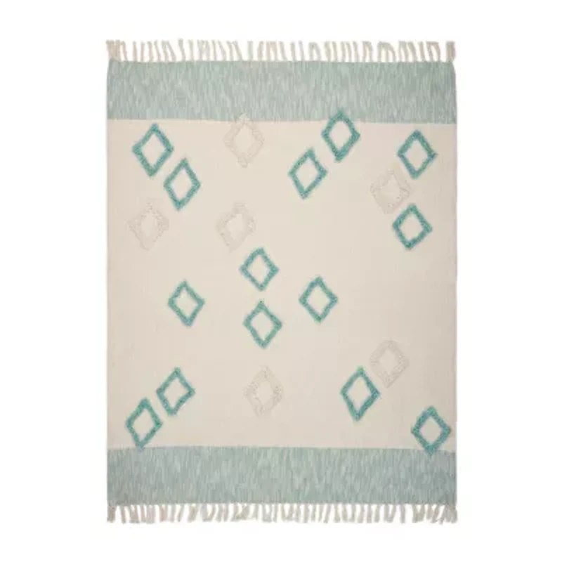 Lr Home Hudson Diamond Washable Throw