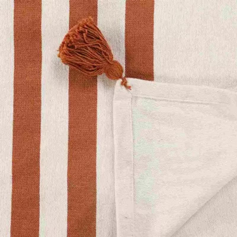 Lr Home Hanny Striped Washable Reversible Throw