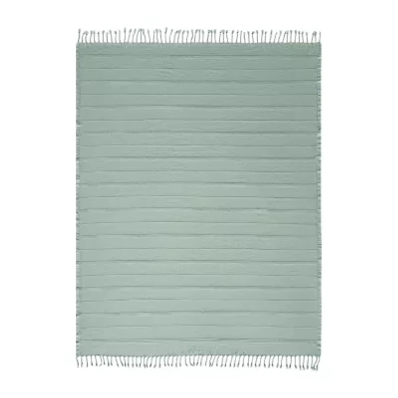 Lr Home Silvia Stripe Washable Reversible Throw
