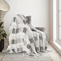 Lr Home Wesley Checked Washable Throw
