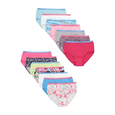 Hanes Bonus Pack Little & Big Kid Girls 14 Briefs Gubb4b
