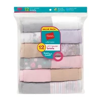 Hanes Little & Big Kid Girls 12 Pack Briefs Gubr12