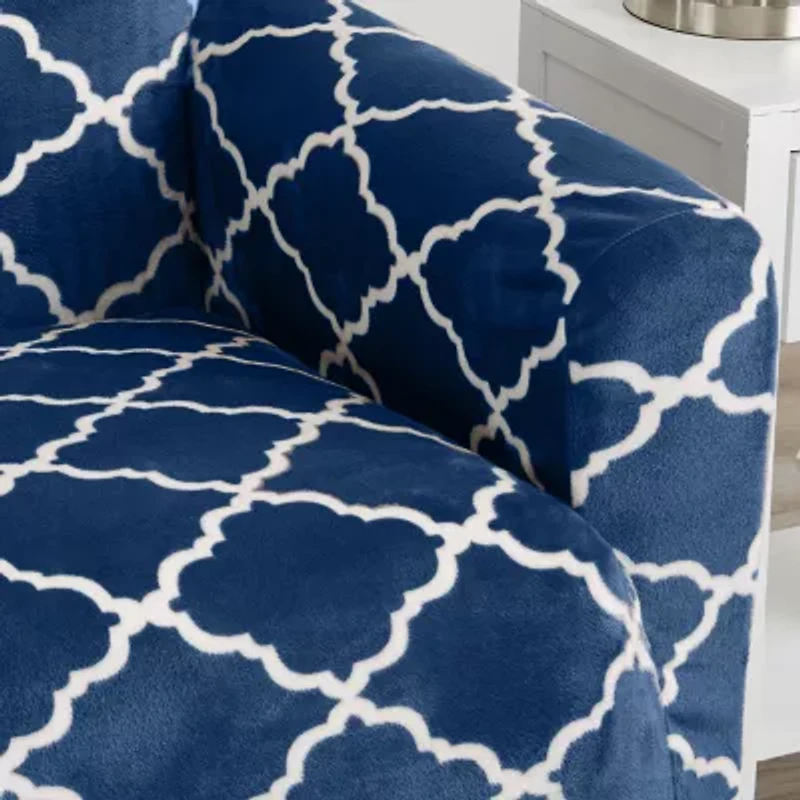Linery Stretch Velvet Plush Chair Slipcover