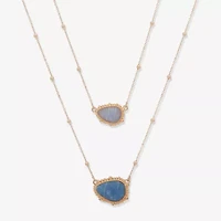 a.n.a Gold Tone Womens 16 Inch Strand Necklace