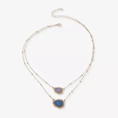 a.n.a Gold Tone Womens 16 Inch Strand Necklace