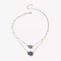 a.n.a Gold Tone Womens 16 Inch Strand Necklace