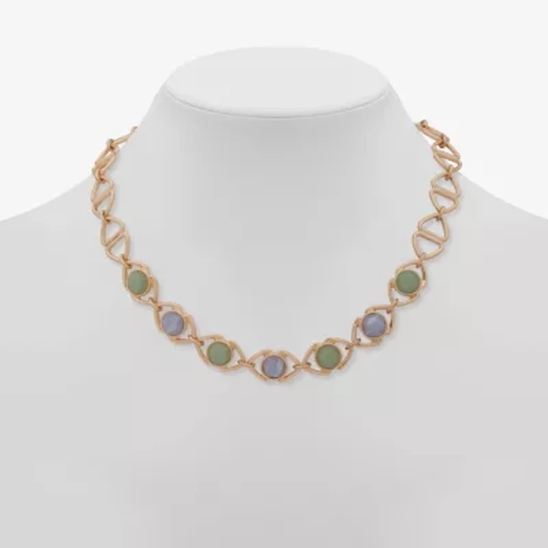a.n.a Gold Tone Womens 16 Inch Collar Necklace