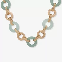 a.n.a Gold Tone Womens 17 Inch Collar Necklace