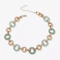 a.n.a Gold Tone Womens 17 Inch Collar Necklace