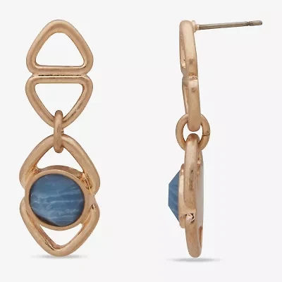 a.n.a Gold Tone Womens Triangle Drop Earrings