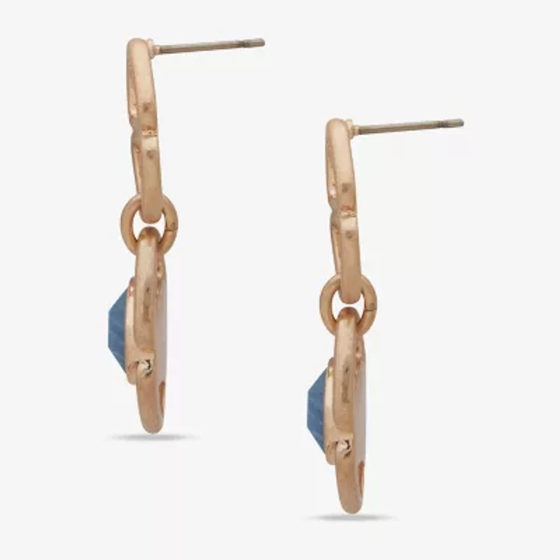 a.n.a Gold Tone Womens Triangle Drop Earrings