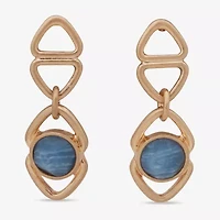a.n.a Gold Tone Womens Triangle Drop Earrings