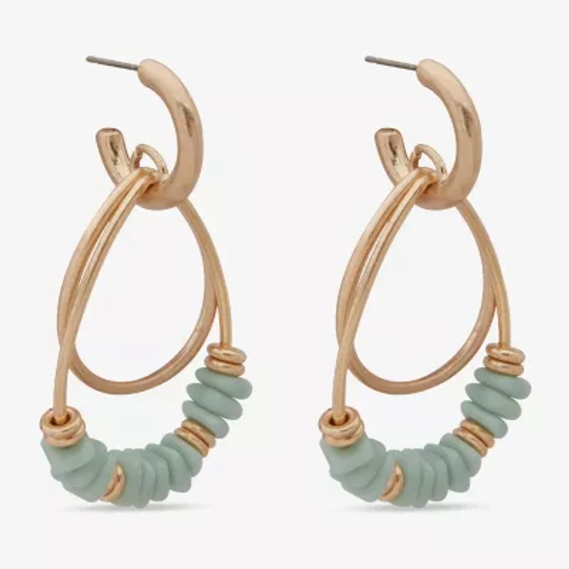 a.n.a Gold Tone Orbital Womens Drop Earrings