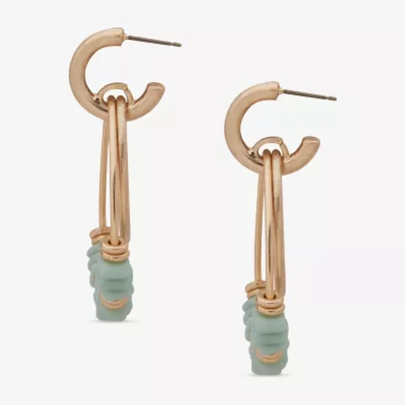 a.n.a Gold Tone Orbital Womens Drop Earrings