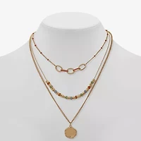 a.n.a Gold Tone Womens 17 Inch Strand Necklace