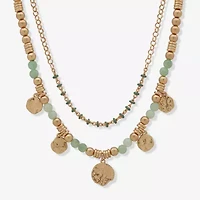 a.n.a Gold Tone Womens 22 Inch Strand Necklace