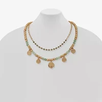 a.n.a Gold Tone Womens 22 Inch Strand Necklace