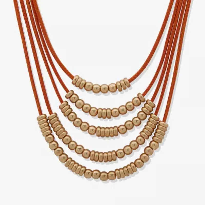 a.n.a Gold Tone Womens Inch Strand Necklace