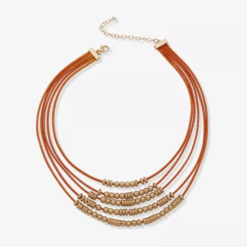 a.n.a Gold Tone Womens Inch Strand Necklace