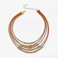 a.n.a Gold Tone Womens Inch Strand Necklace