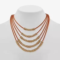 a.n.a Gold Tone Womens Inch Strand Necklace