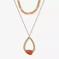 a.n.a Gold Tone Womens Inch Strand Necklace