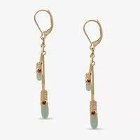 a.n.a Gold Tone Beaded Orbital Womens Drop Earrings
