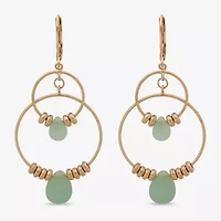 a.n.a Gold Tone Beaded Orbital Womens Drop Earrings