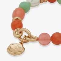 a.n.a Gold Tone Womens Simulated Pearl Stretch Bracelet