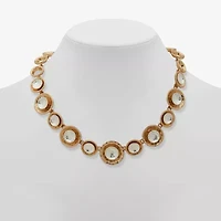 a.n.a Two Tone Hammered Womens 16 Inch Collar Necklace