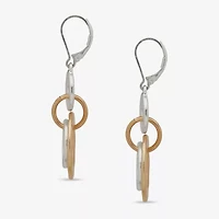 a.n.a Two Tone Hammered Womens Drop Earrings