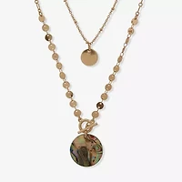 a.n.a Gold Tone Toggle Womens 18 Inch Pendant Necklace