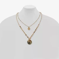 a.n.a Gold Tone Toggle Womens 18 Inch Pendant Necklace