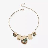 a.n.a Gold Tone Womens 16 Inch Collar Necklace