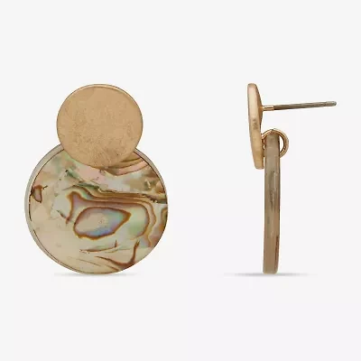 a.n.a Gold Tone Womens Drop Earrings