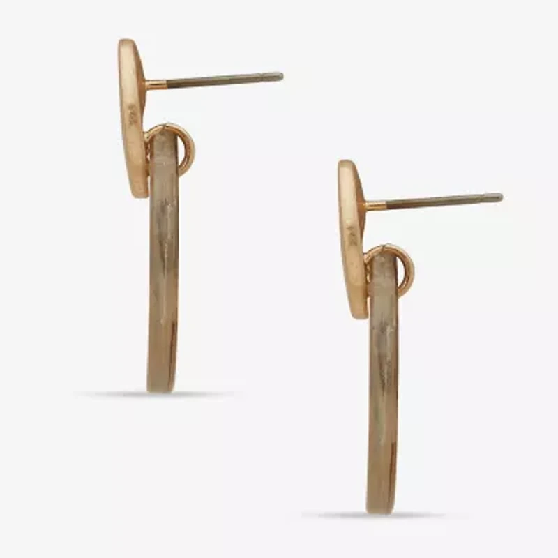 a.n.a Gold Tone Womens Drop Earrings