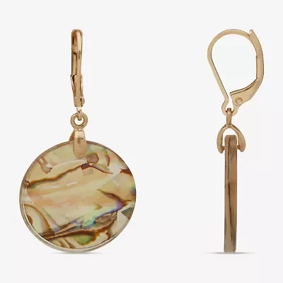 a.n.a Gold Tone Disk Womens Drop Earrings