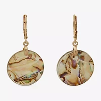 a.n.a Gold Tone Disk Womens Drop Earrings
