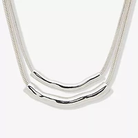 Worthington Silver Tone Womens 17 Inch Strand Necklace