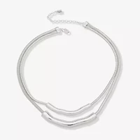 Worthington Silver Tone Womens 17 Inch Strand Necklace