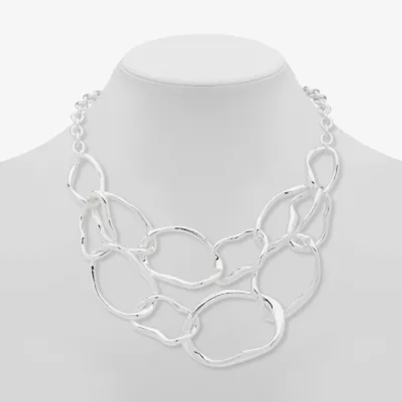 Worthington Silver Tone Womens 17 Inch Strand Necklace