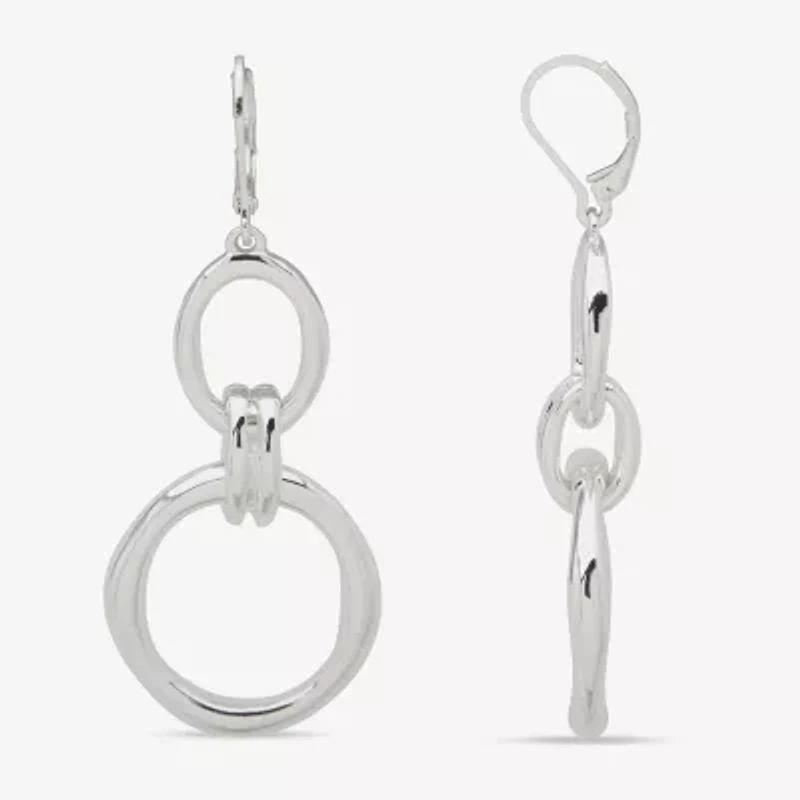Worthington Silver Tone Womens Drop Earrings