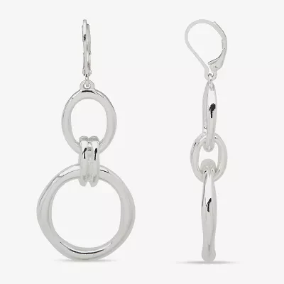 Worthington Silver Tone Womens Drop Earrings
