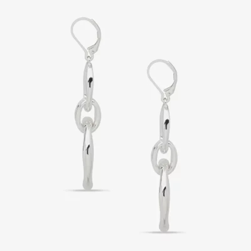 Worthington Silver Tone Womens Drop Earrings