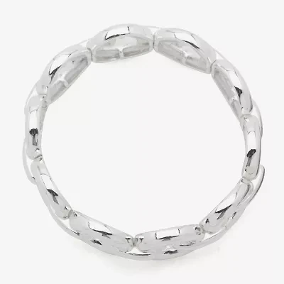 Worthington Silver Tone Womens Stretch Bracelet
