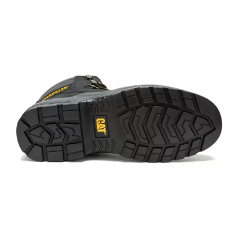 CAT Mens Striver Steel Toe Slip Resistant Block Heel Work Boots