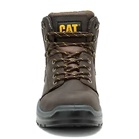CAT Mens Striver Steel Toe Slip Resistant Block Heel Work Boots