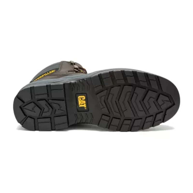 CAT Mens Striver Steel Toe Slip Resistant Block Heel Work Boots