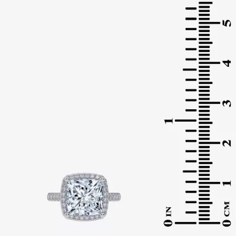 G-H / Vs2-Si1) Womens / CT. T.W. Lab Grown White Diamond 14K Gold Side Stone Halo Engagement Ring