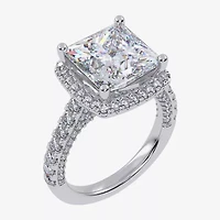 G-H / Vs2-Si1) Womens / CT. T.W. Lab Grown White Diamond 14K Gold Side Stone Halo Engagement Ring